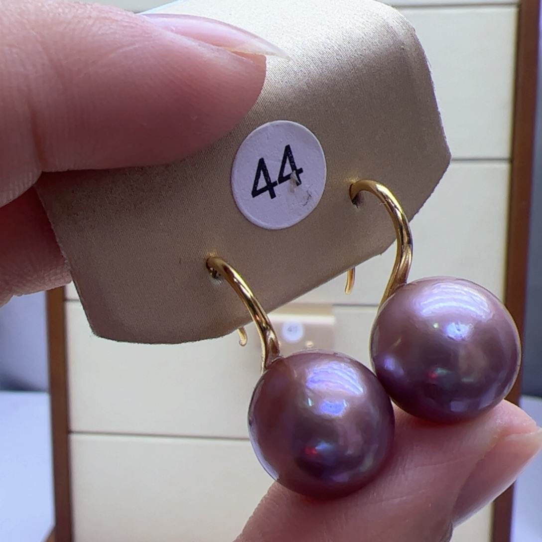 淡水珍珠耳饰银S925镶嵌