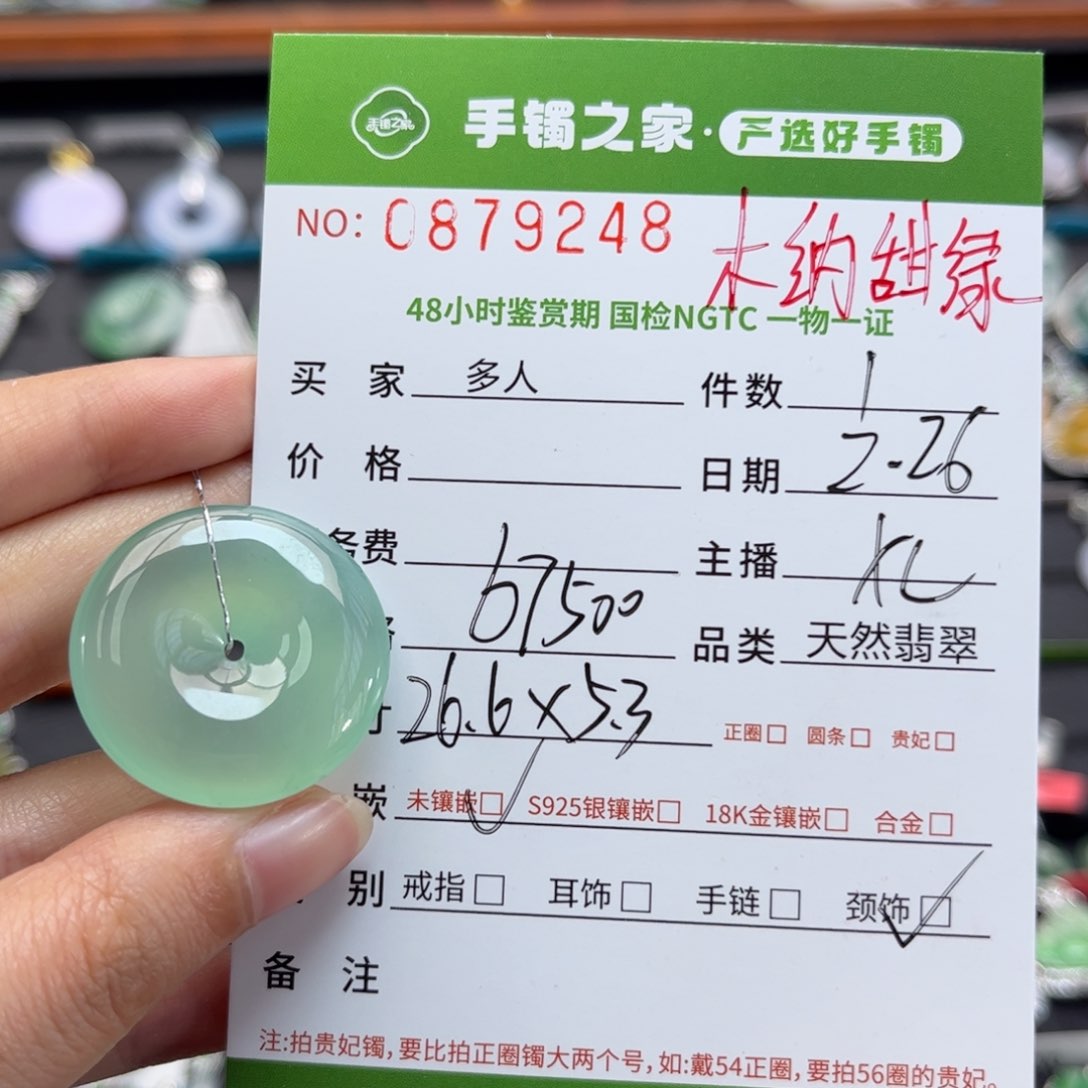 【闪购商品】翡翠颈饰未镶嵌多人