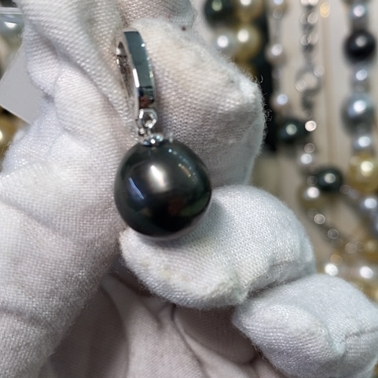 海水珍珠颈饰银S925镶嵌12