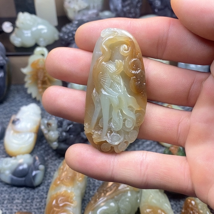 和田玉（糖玉）挂件未镶嵌