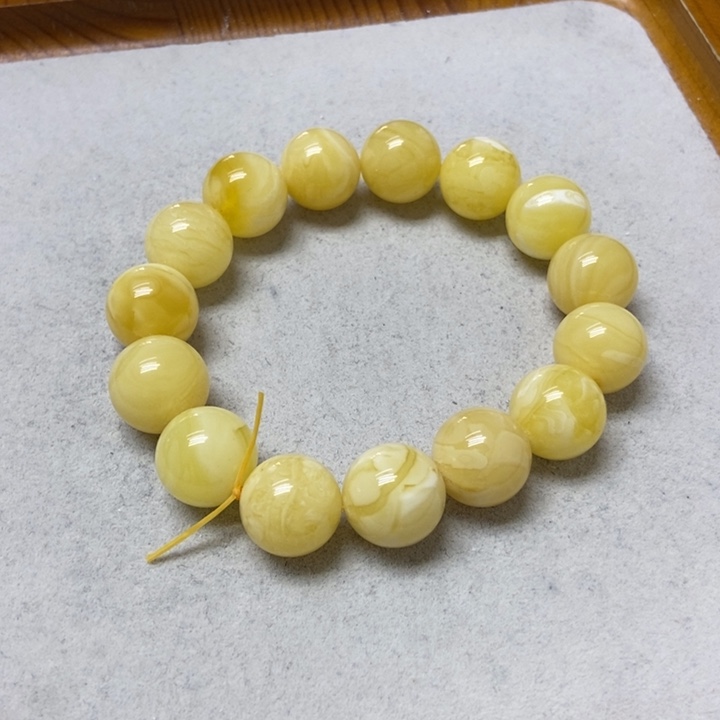 蜜蜡未镶嵌裸石手串