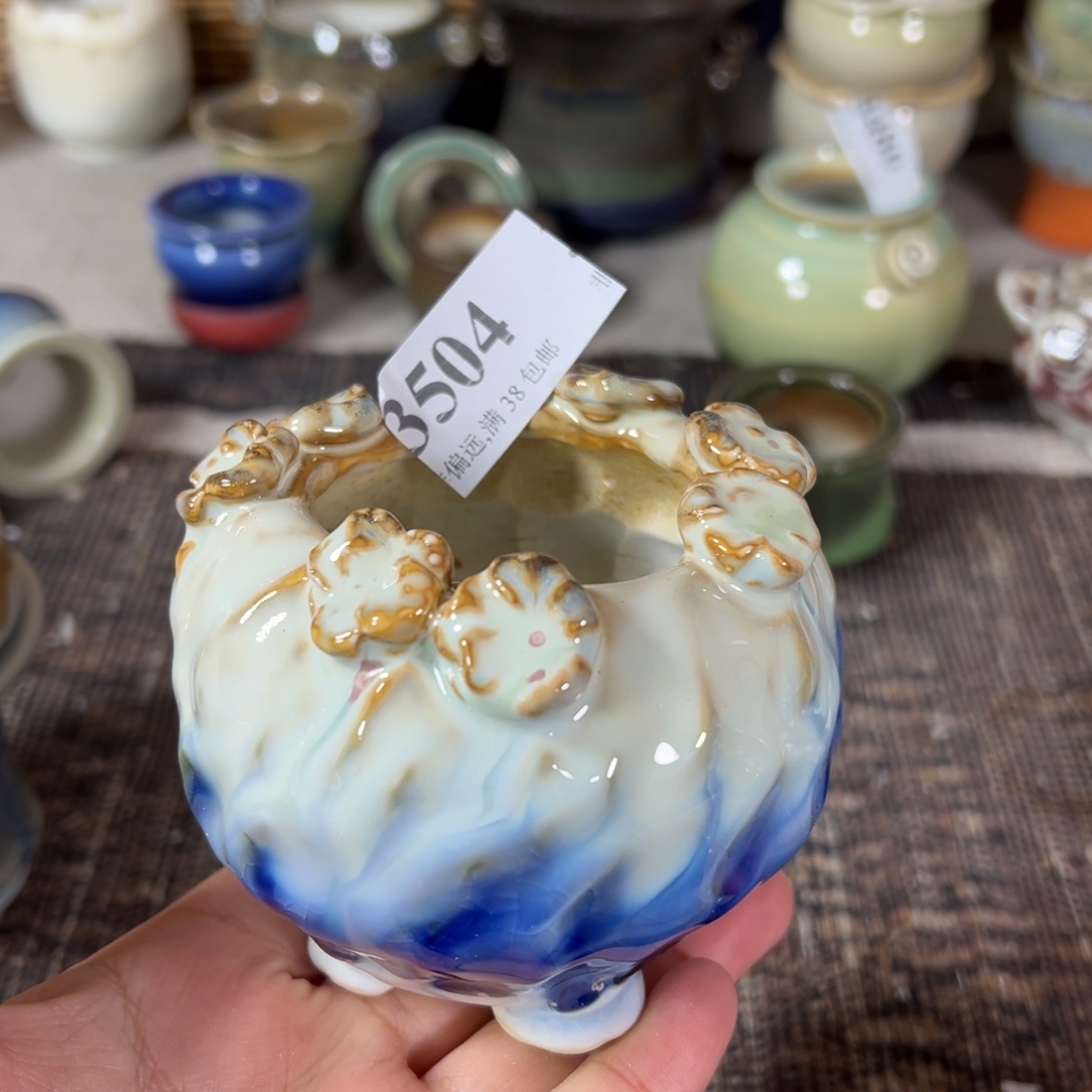 红陶景德镇手工花盆