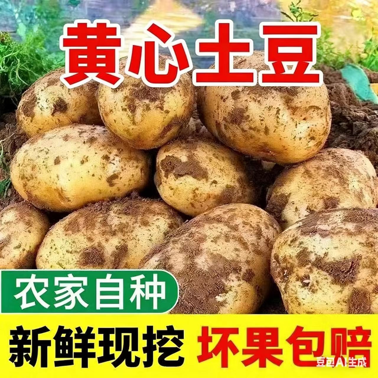【黄皮黄心】2025现挖陕西黄土高原新鲜黄皮土豆沙面粉糯土豆