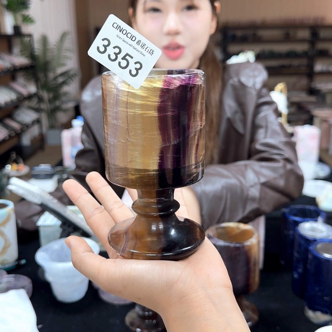 3353三彩莹石中法式烛台福利