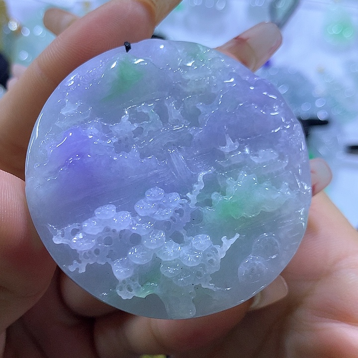 翡翠未镶嵌颈饰天然翡翠A货吊坠