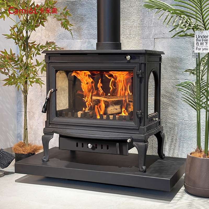 CAMIOL/卡米奥壁炉真火燃木取暖美式铸铁独立式农村别墅民宿家用