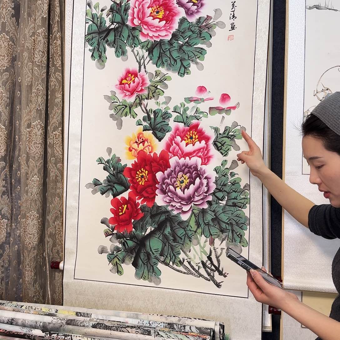 纯手绘国画作品好看四尺