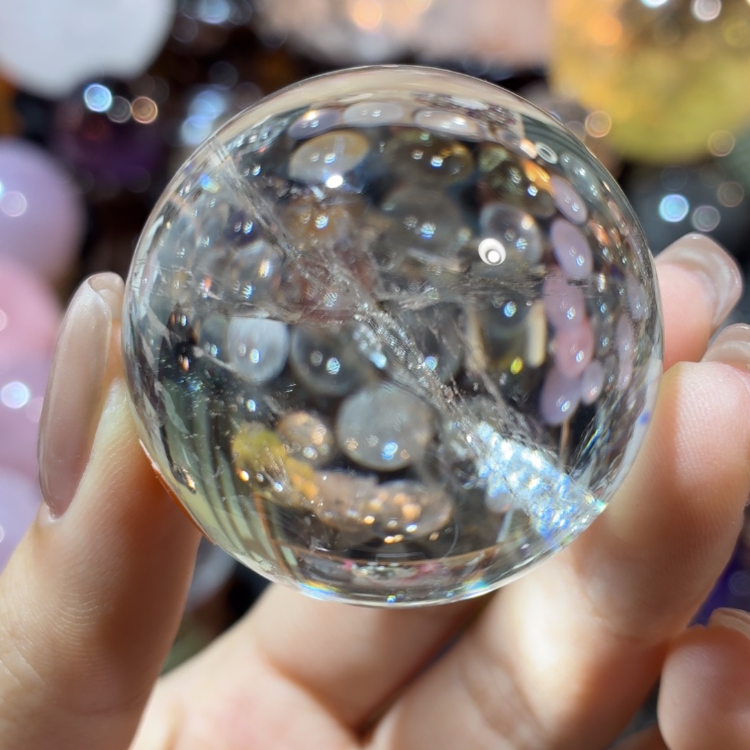 水晶珠宝半成品未镶嵌白水晶4.18cm