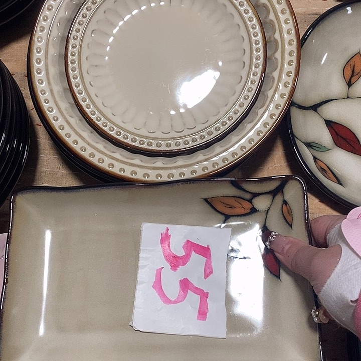 瓷片三个盘子微瑕介意慎拍