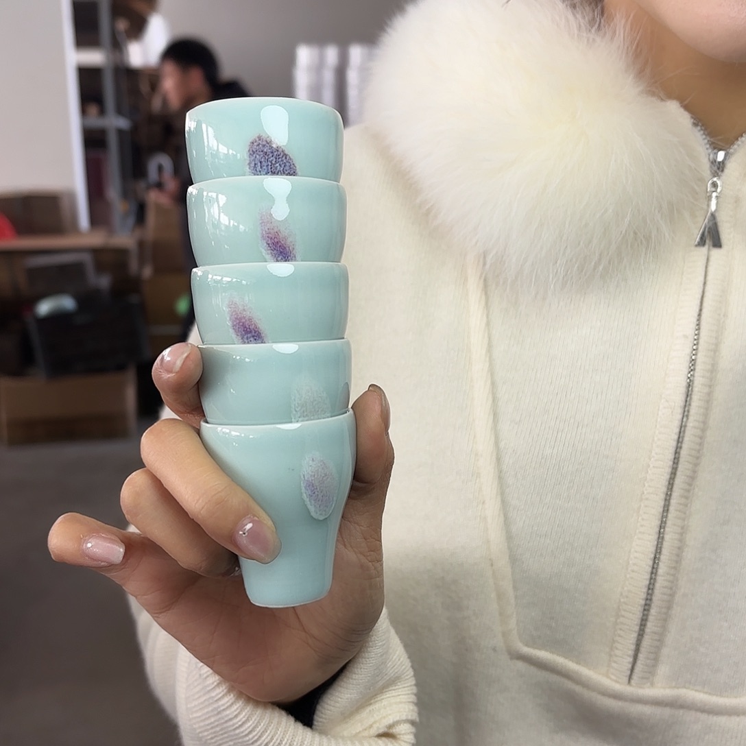 龙泉云间青瓷小米茶器