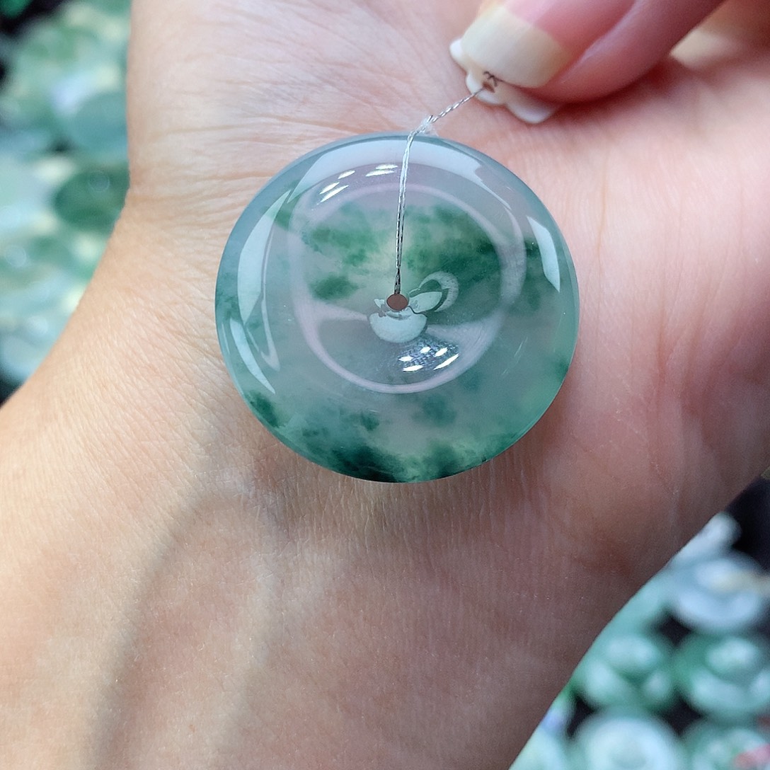 翡翠颈饰未镶嵌10尺寸27.6-6.2