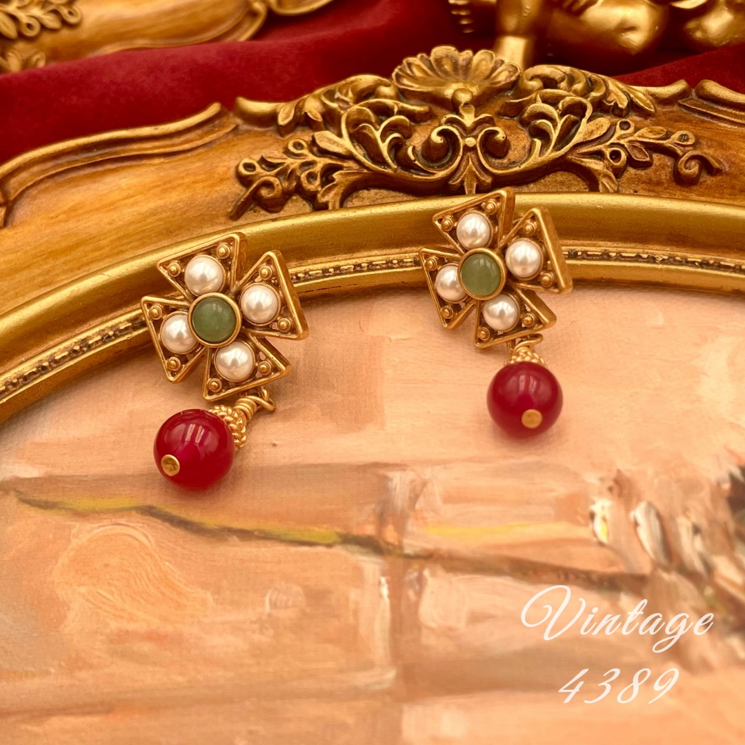 铜合金耳饰 设计师款耳饰~4389