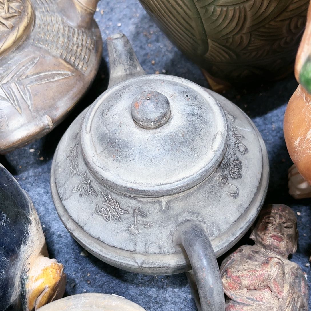 瓦当摆件摆件茶桌茶台陶瓷开*果