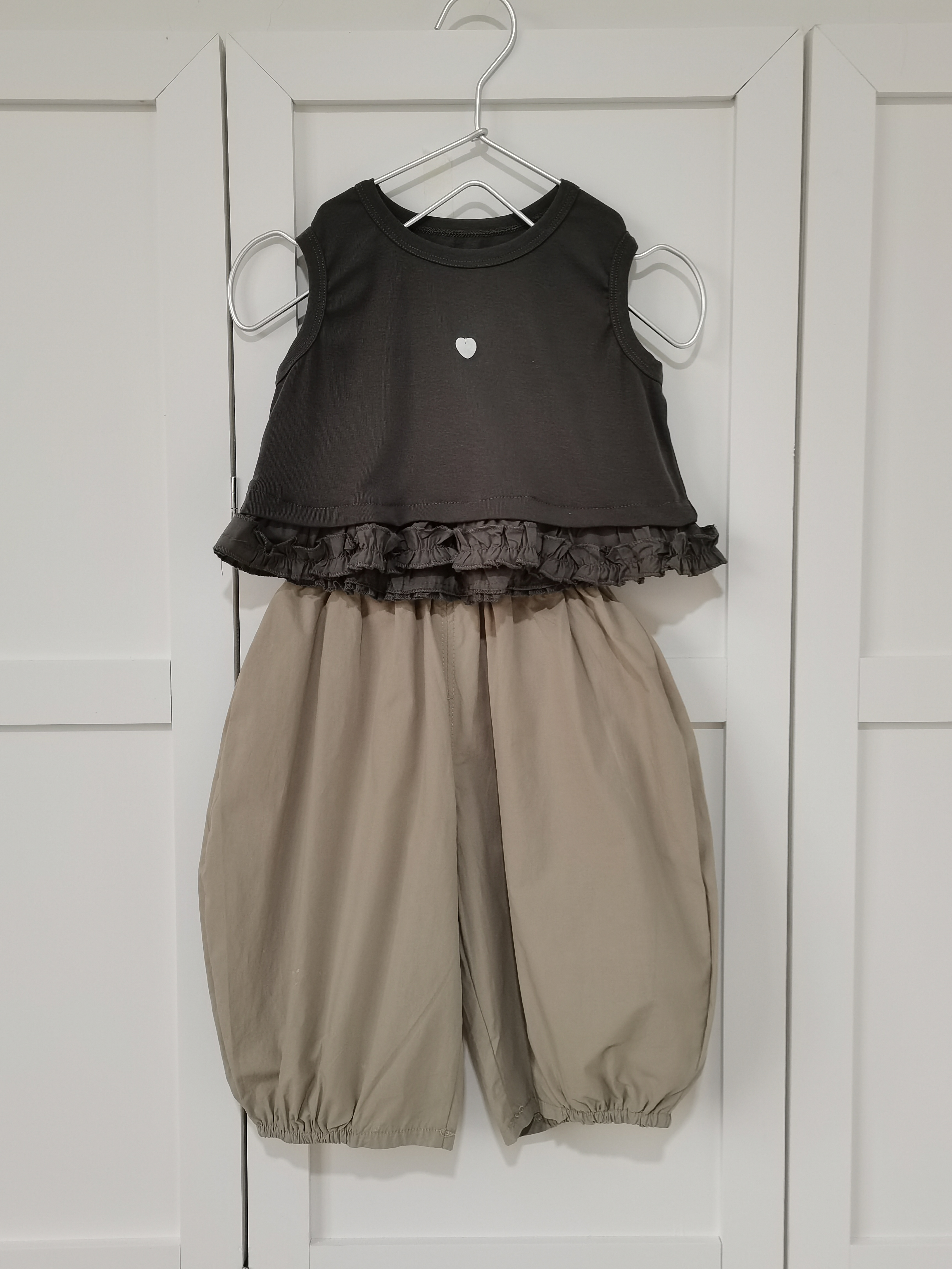 森系休闲风背心长裤套装