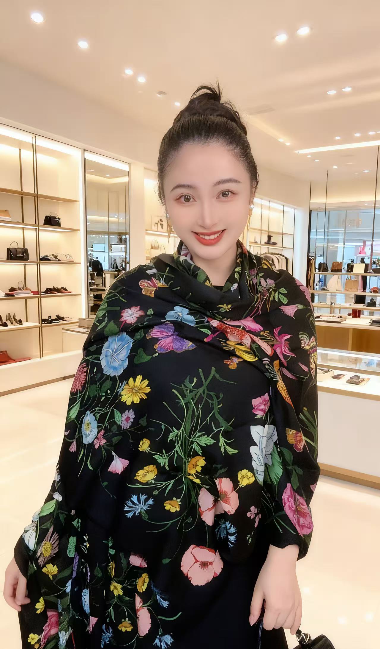 蓝蓝丝语【200*100】披肩百搭披肩洋气时尚女士长款围巾秋冬保暖