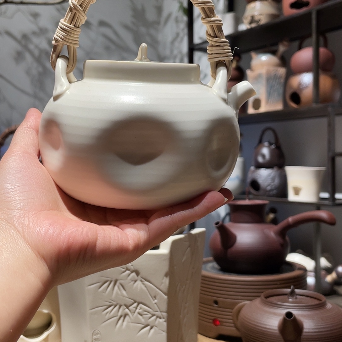 陳***子700ml白泥砂铫提梁壶