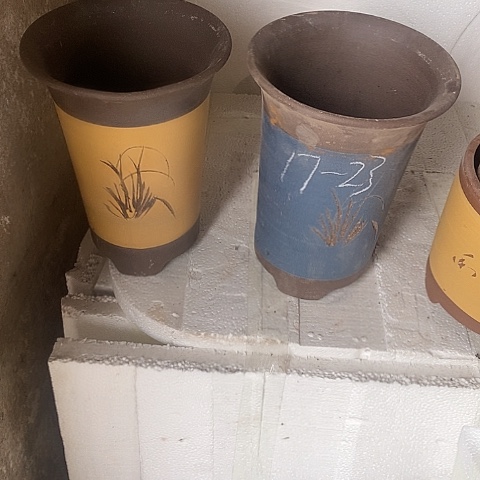 紫砂中国宜兴紫砂花盆　