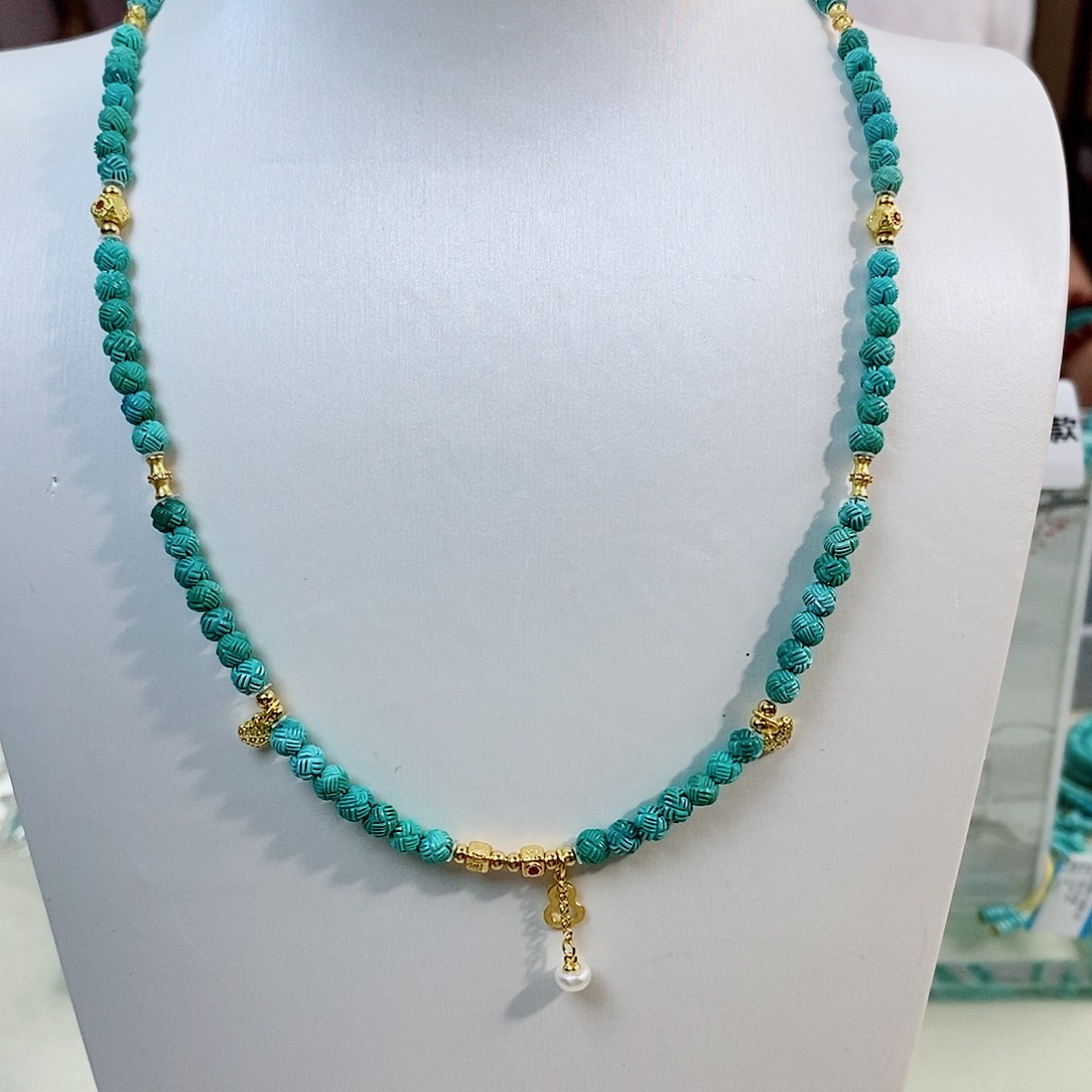 银S925镀金镶嵌绿松石珠宝奇石