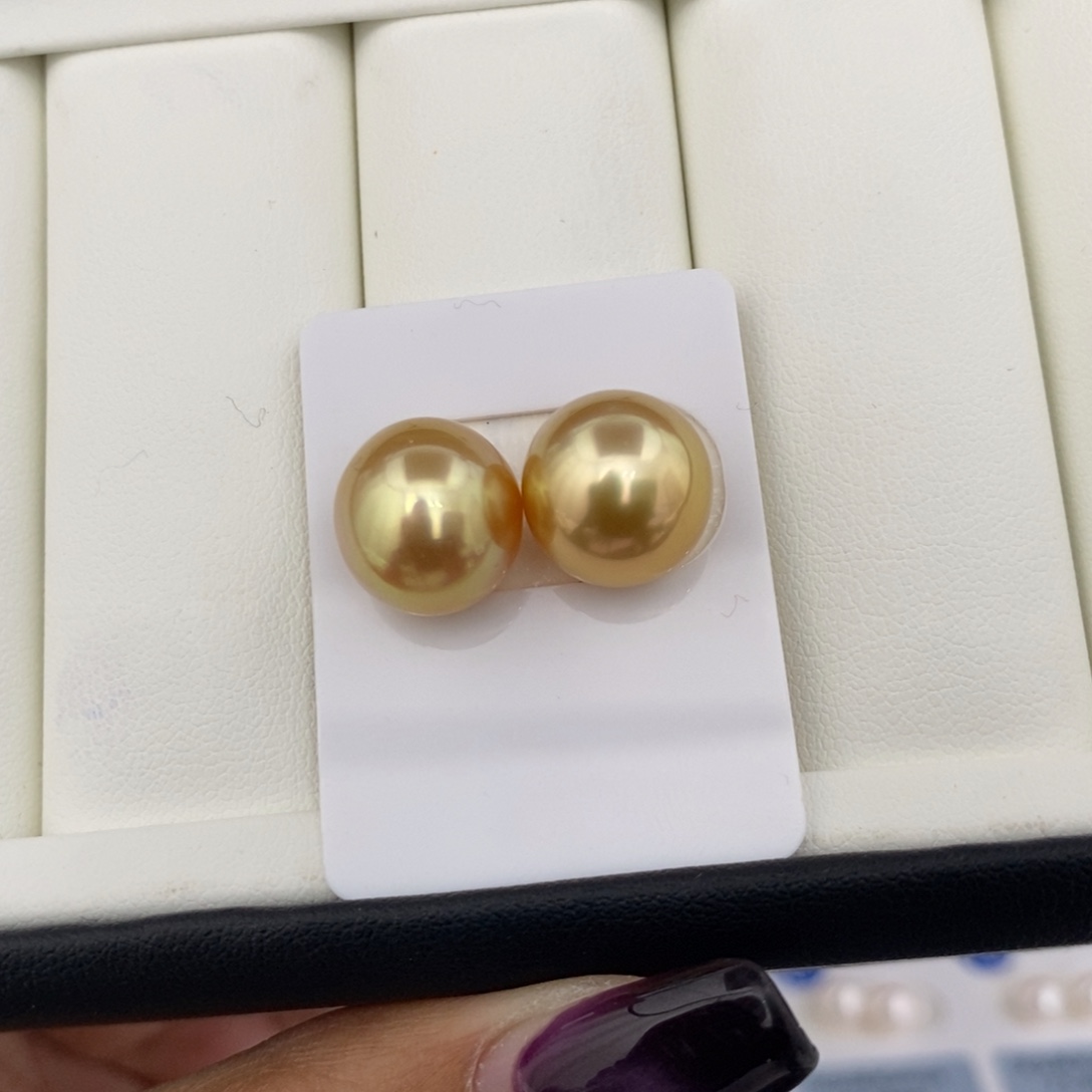 海水极光南洋金珠11-12mm海水珍珠未镶嵌