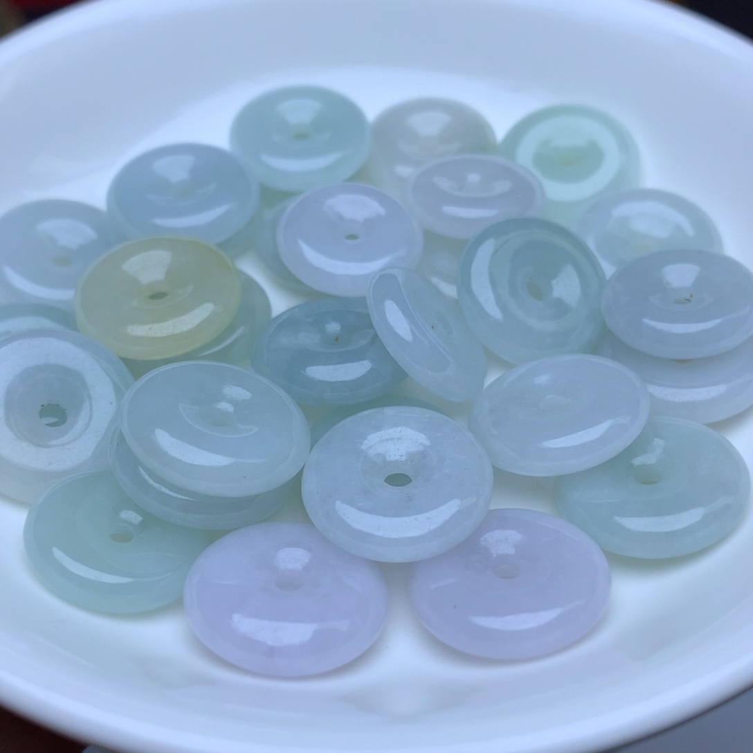 【闪购商品】翡翠手链未镶嵌卡15冰平安扣10个