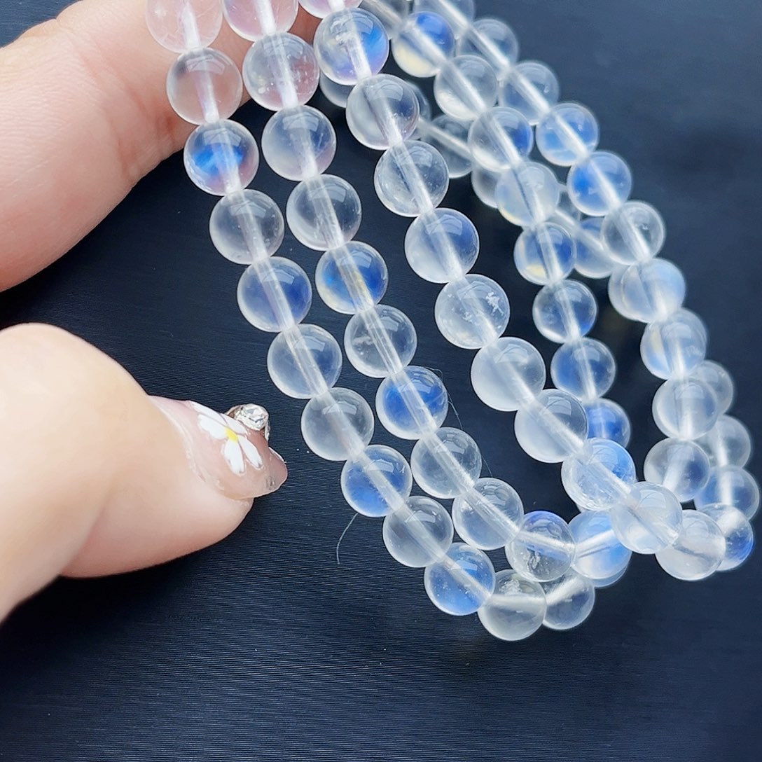 月光石手串未镶嵌天然