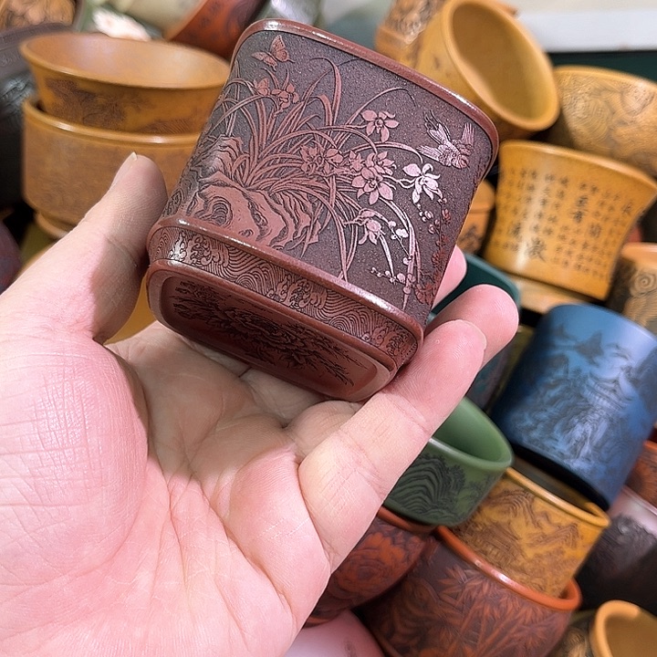 茶杯紫砂全手工紫砂主人杯 