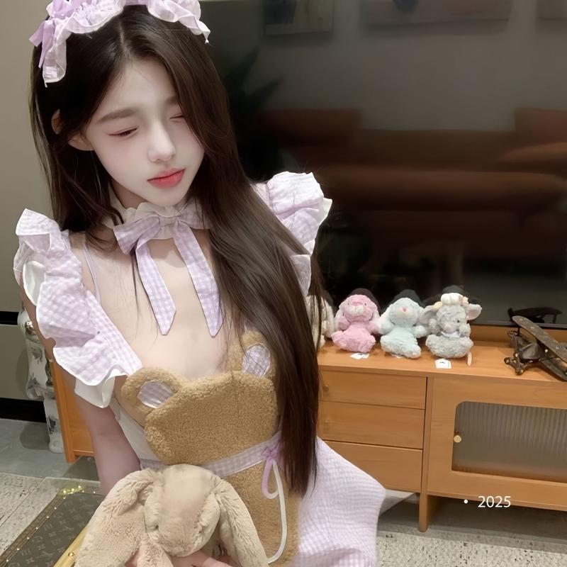 暮色限定~性感纯欲日系小熊厨娘甜美可爱高级感套装代A16