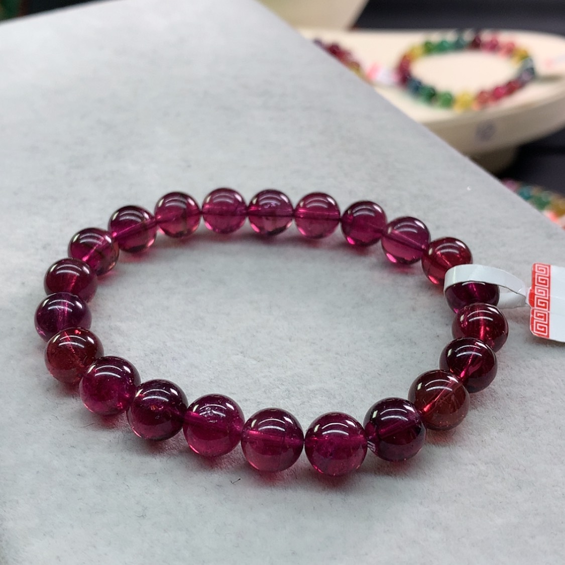 【闪购商品】碧玺手链未镶嵌碧玺全色单圈8.5