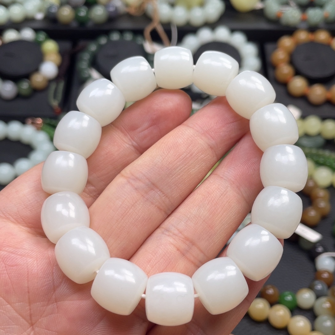 和田玉未镶嵌手链14