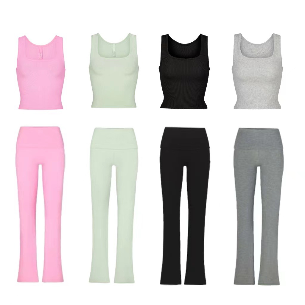 卡戴珊同款SOFT LOUNGE TANK /FOLD OVER PANT休闲裤子