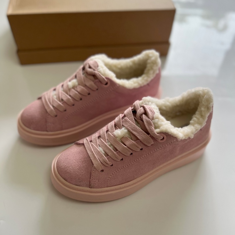 冬款加绒保暖棉鞋厚底增高休闲运动女鞋百搭舒适圆头系带平底鞋