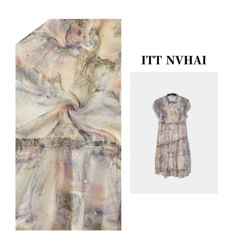 【linda】【61】【锦绣未央】春夏时尚百搭法式气质连衣裙ITT-A011