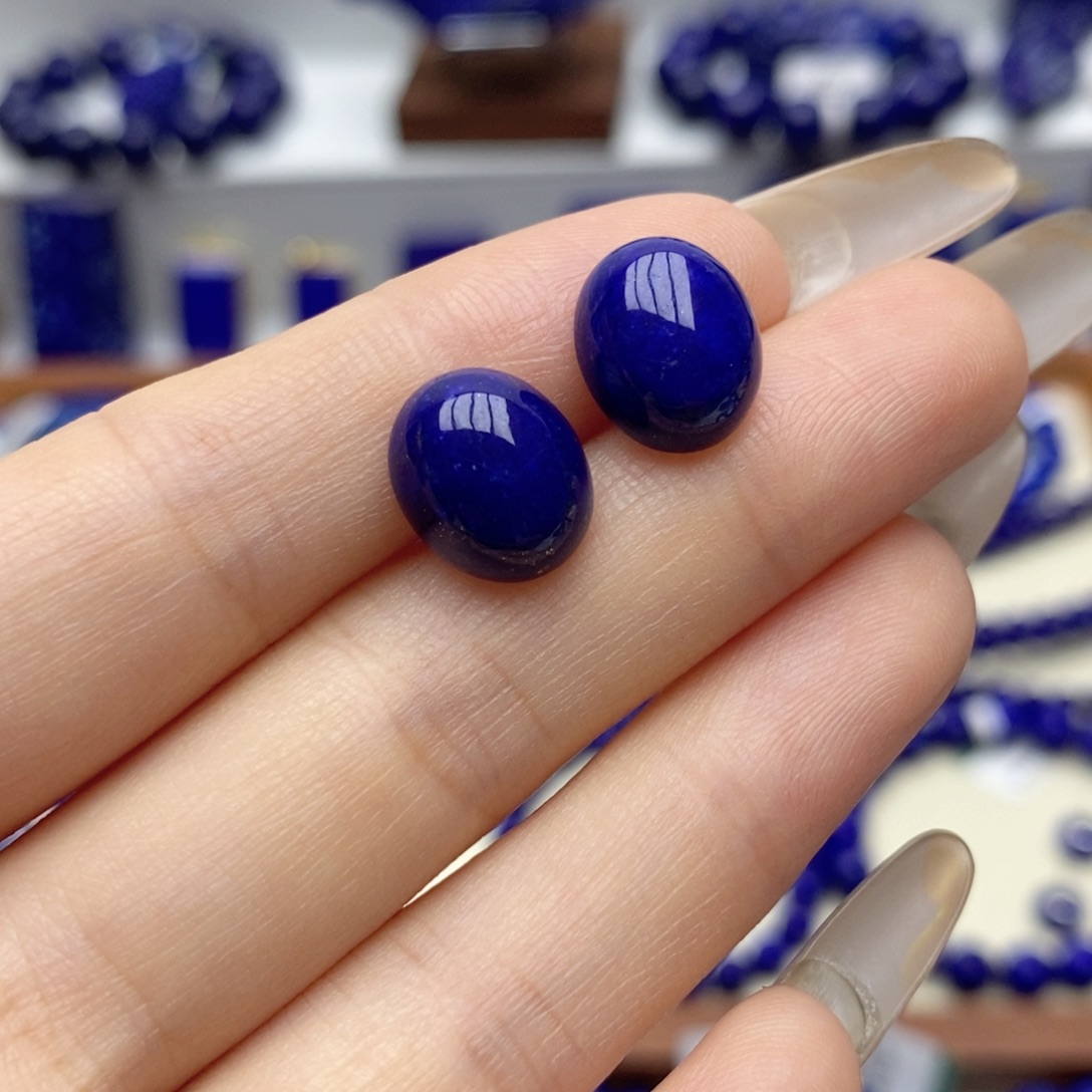 未镶嵌青金石耳饰