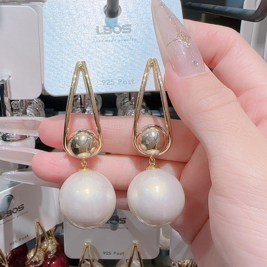 锆石铜合金925银耳环