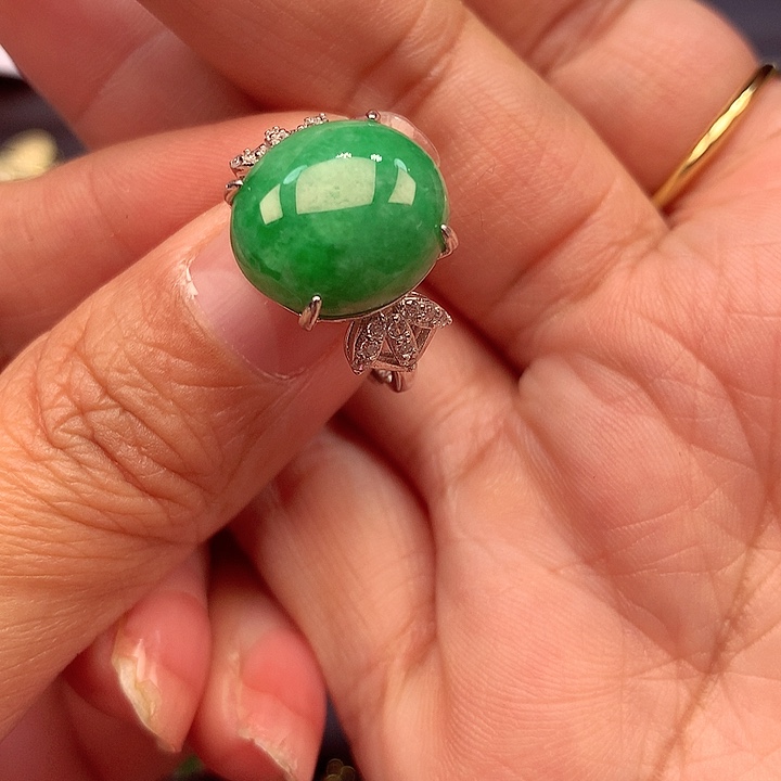 翡翠颈饰银S925镶嵌翡翠