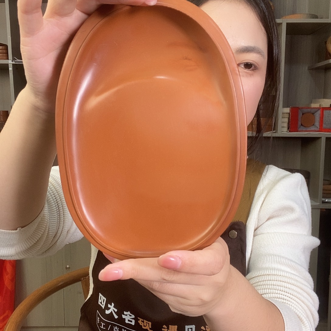 微瑕八寸大椭圆黄色