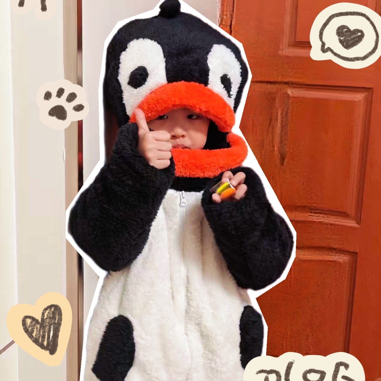 W504 男童女童儿童冬季毛毛卡通外套棉衣宝宝亲子毛毛衣