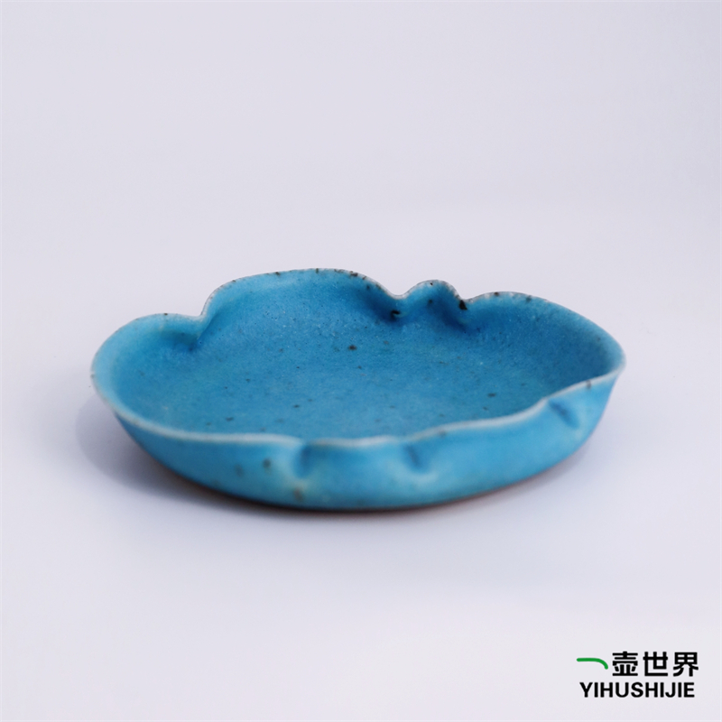 日本常滑烧山田想柴烧青纯手工日式陶瓷创意紫砂陶茶杯托手捏茶道