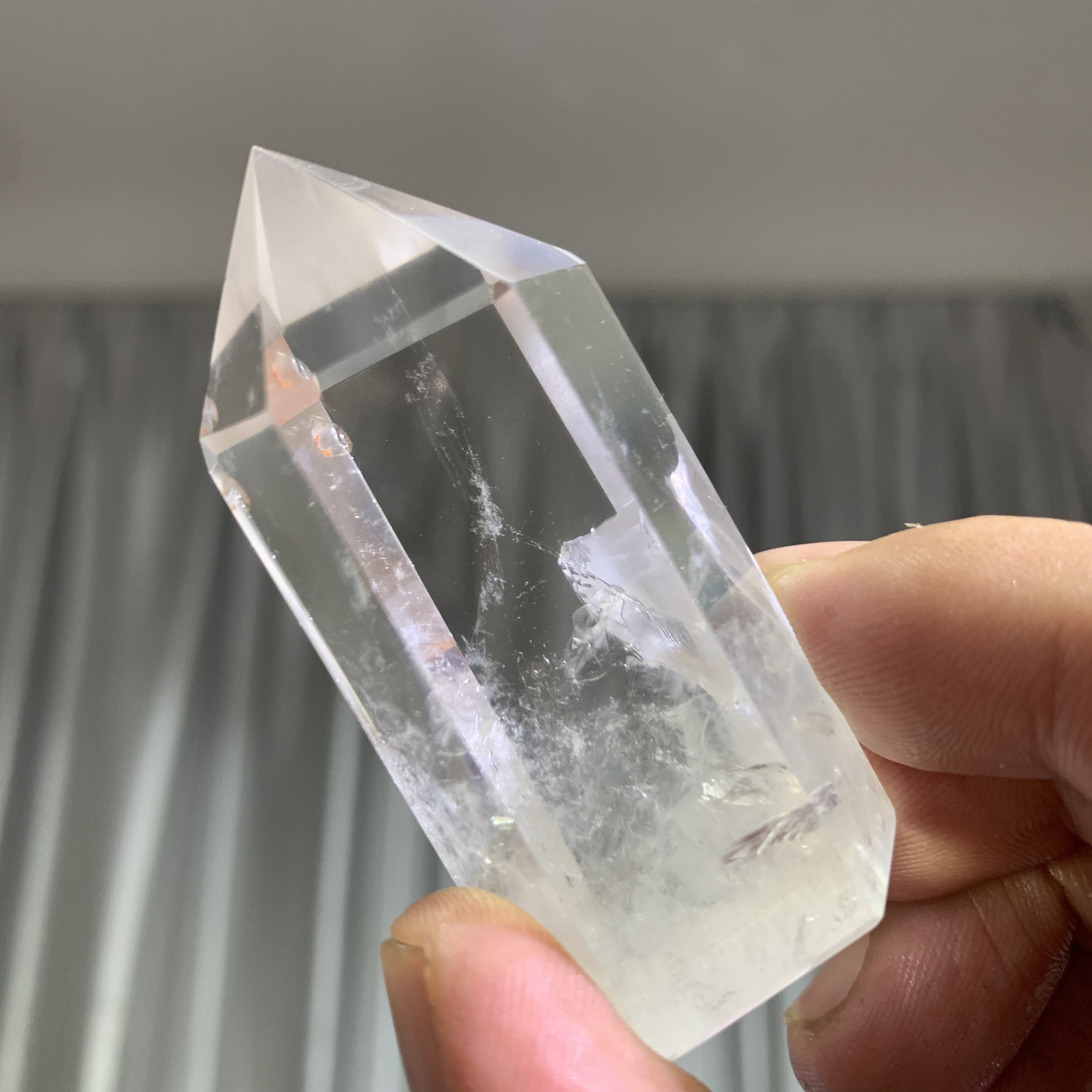 天然水晶柱子摆件D895