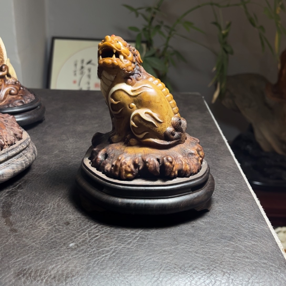 大***兽鹿骨摆件工艺品摆件