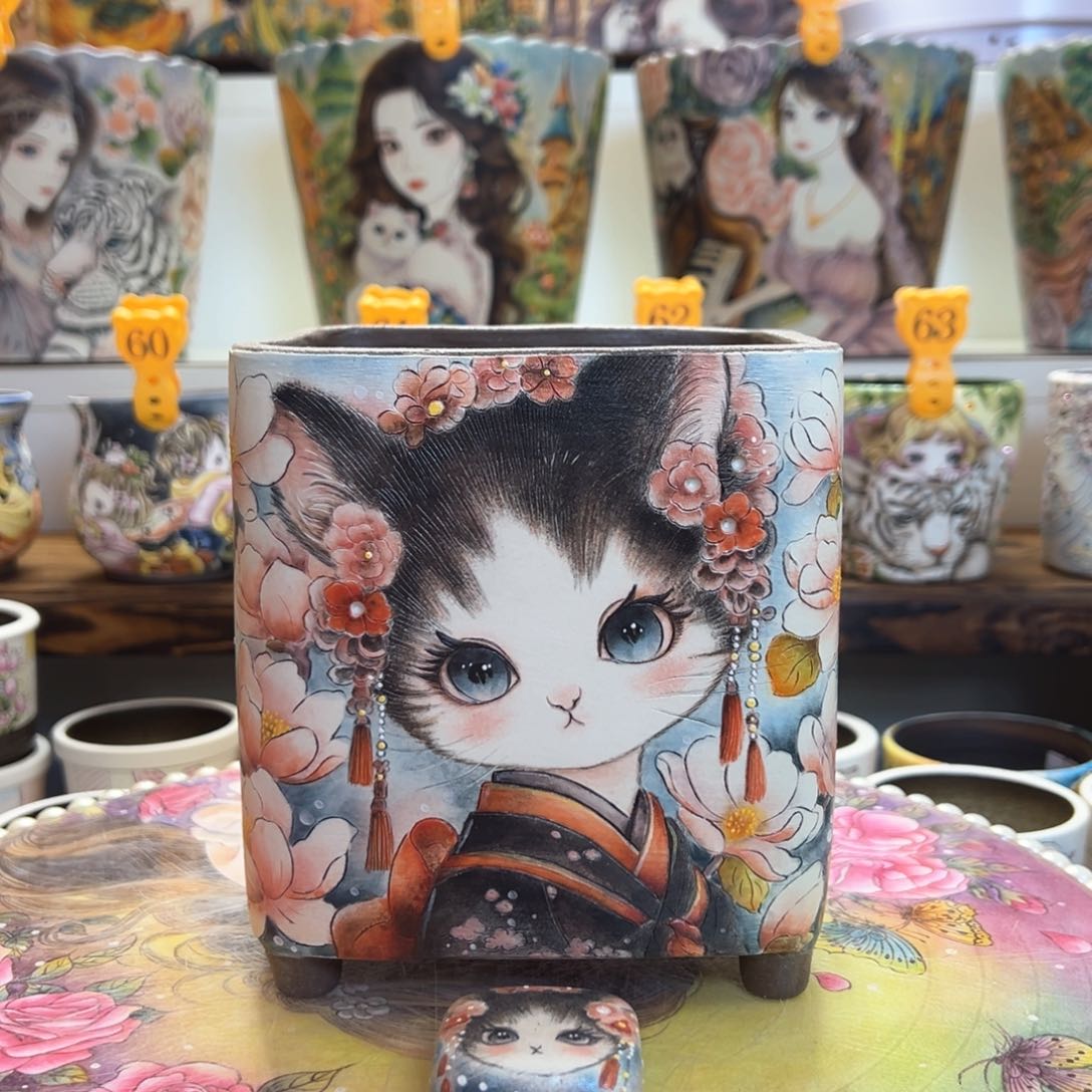 红陶Gogo的精工高方盆