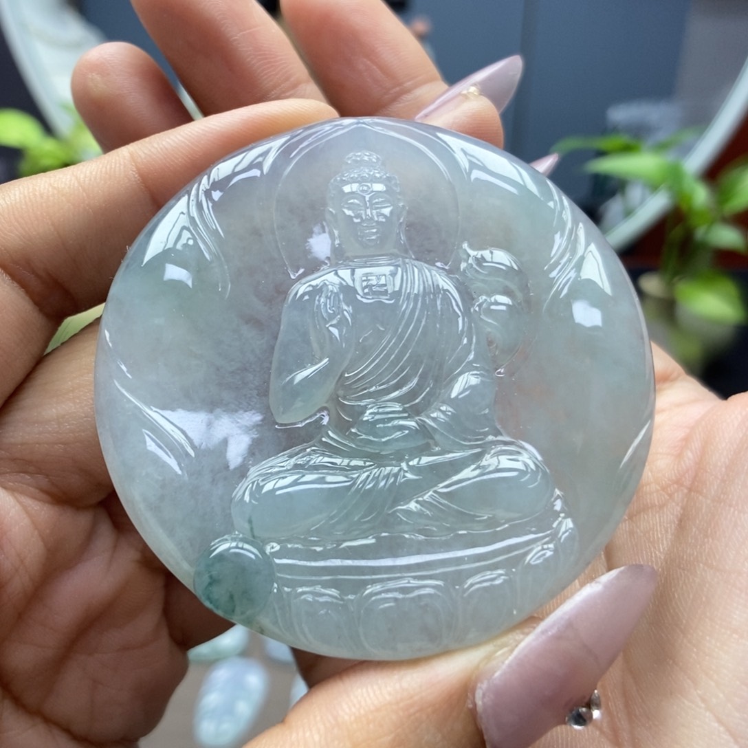 翡翠颈饰未镶嵌吊坠大日