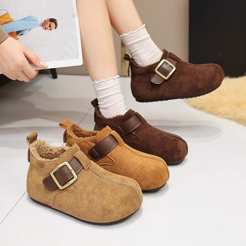 小土豆全包加绒勃肯鞋女2025新款爆款冬季内增高鞋子保暖博肯棉鞋