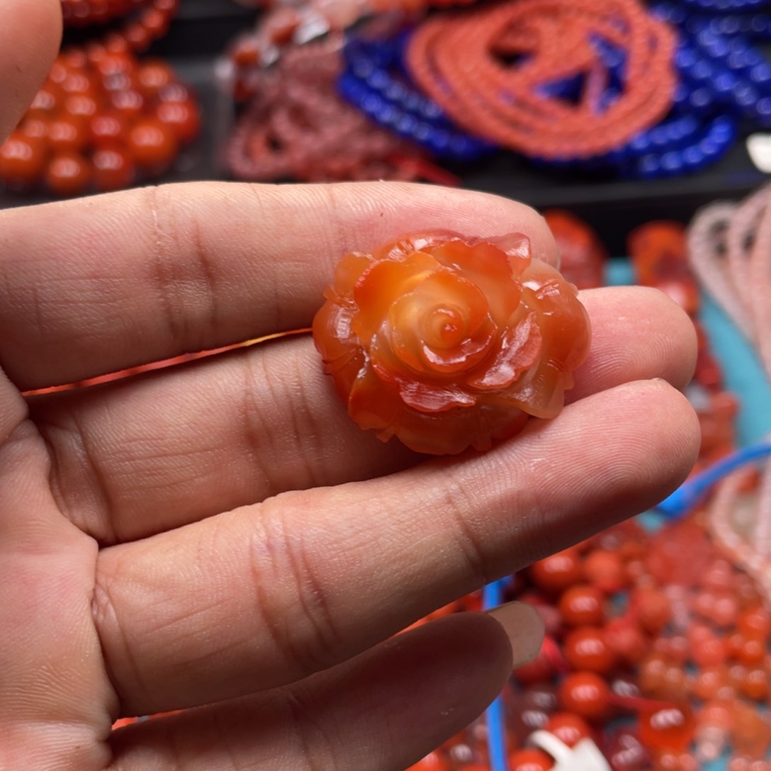 未镶嵌手链南红玛瑙花花
