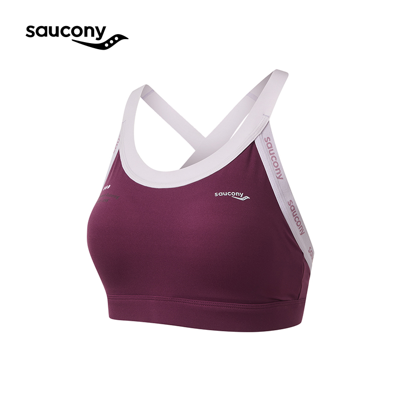 索康尼女子夏季灵魂跑者系列舒适透气休闲运动高强套头BRA美背