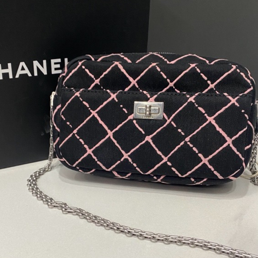 95新 Chanel/香奈儿 牛仔2.55相机包/25开19Cm/HK41040202