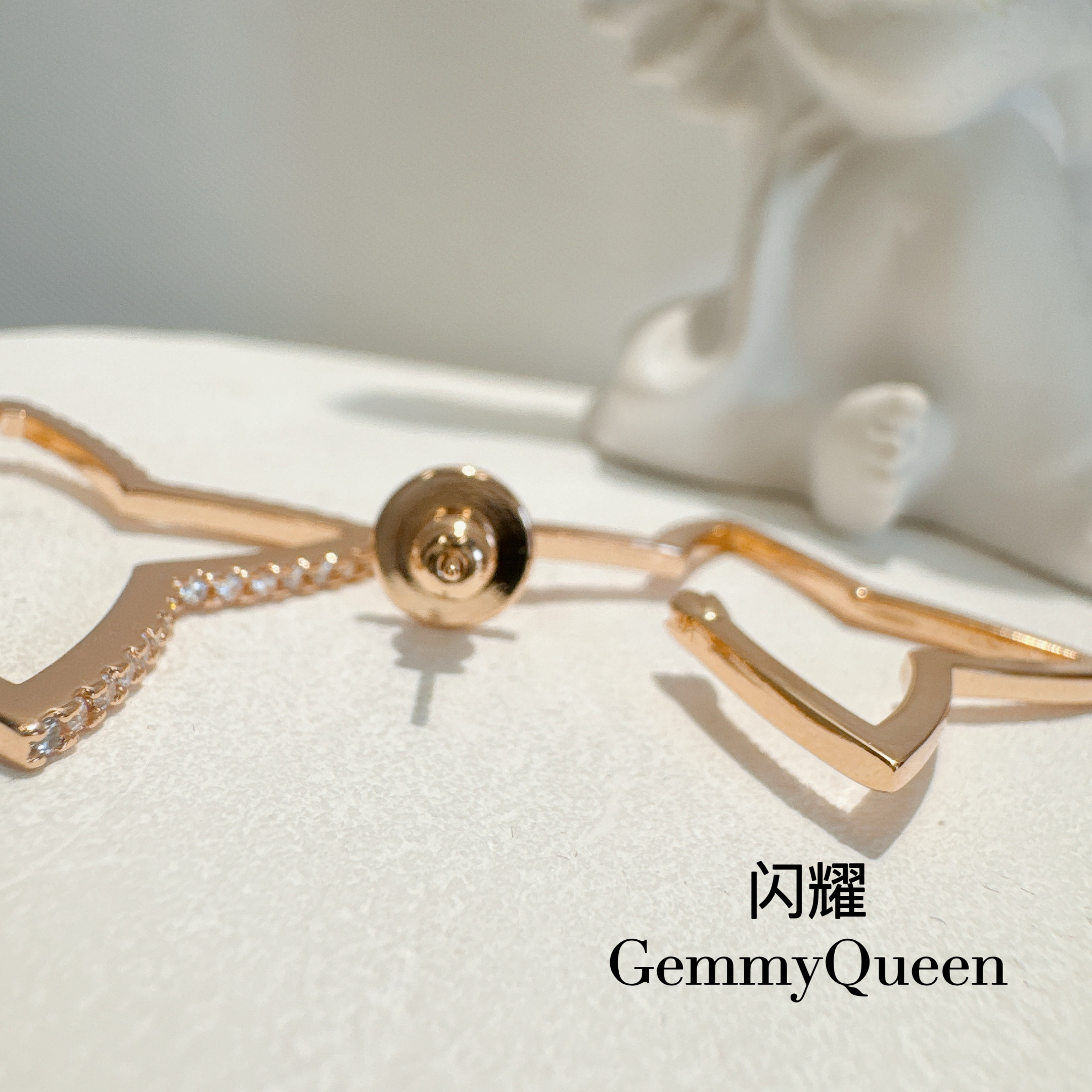 铜合金合成锆石耳饰 闪耀GemmyQueen耳环GQ01772