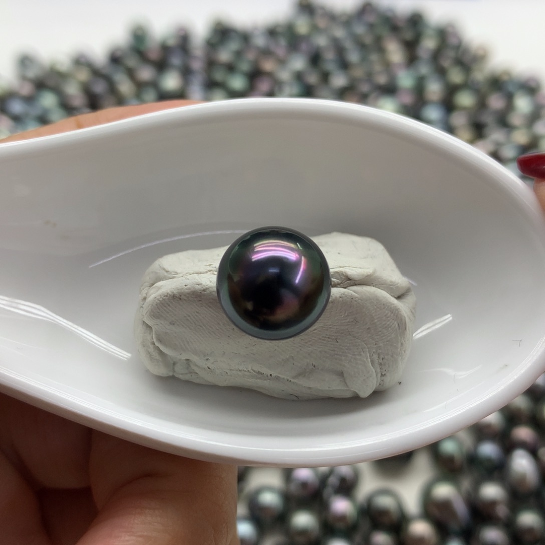 海水珍珠裸珠未镶嵌11.6绿皮紫心