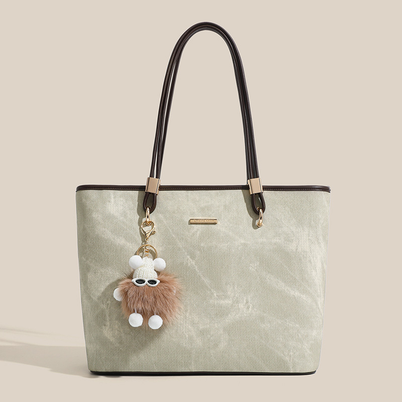 网红百搭2024新款大学生上课托特包通勤包腋下包高级感手提单肩包