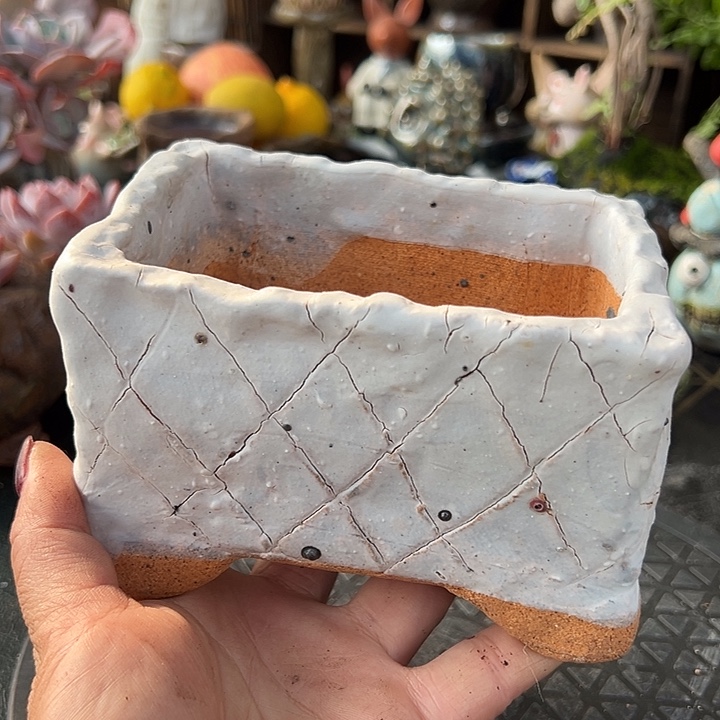 粗陶手工高温花盆
